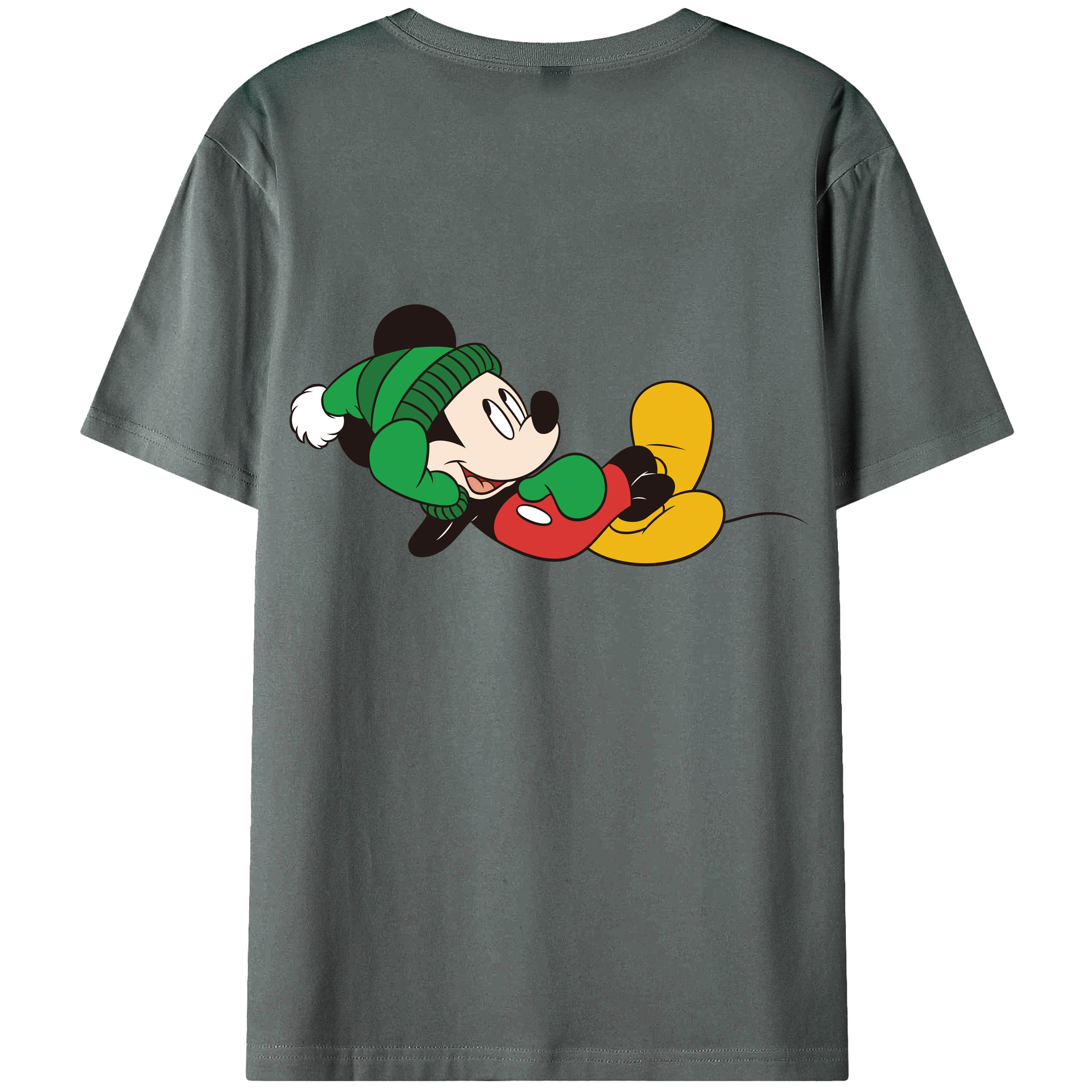（画像用） ミッキーマウス Mickey Mouse 綿100％半袖Tシャツ（背面プリント）
